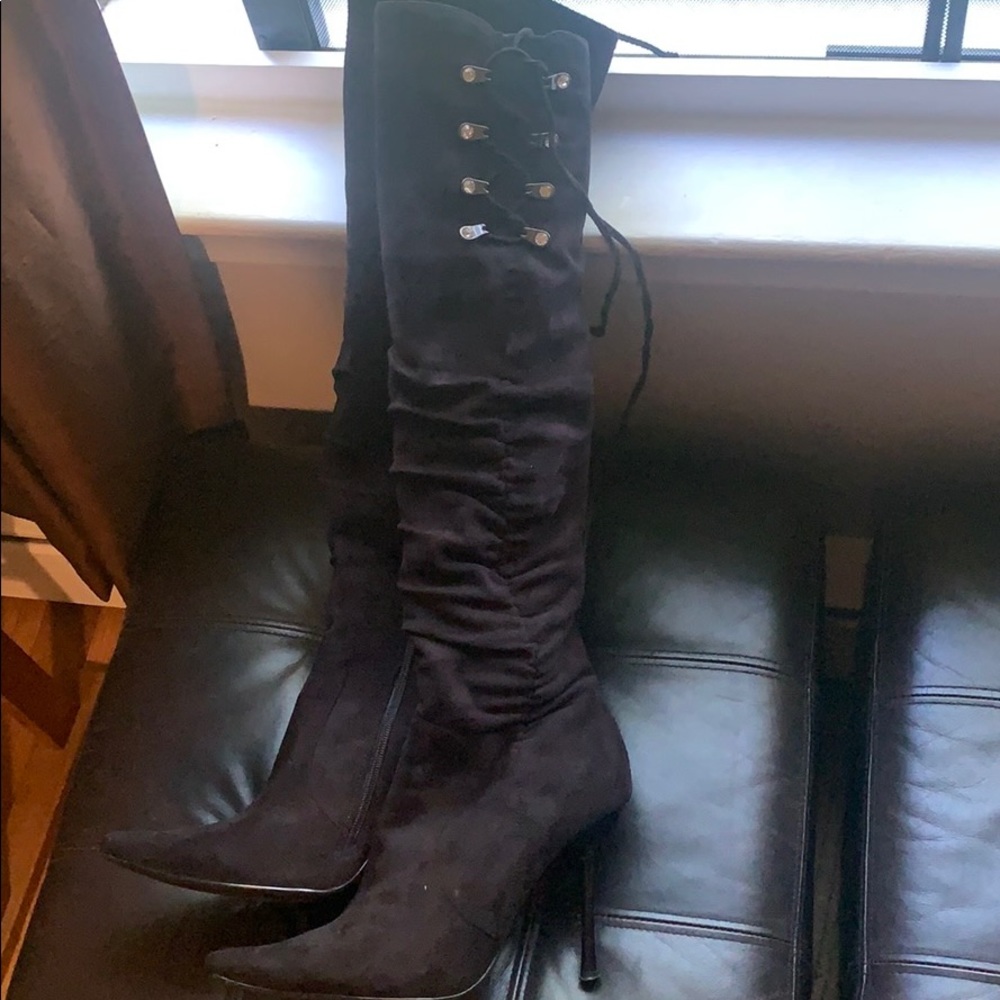 NWOT- Frederick’s of Hollywood Over the Knee Heels